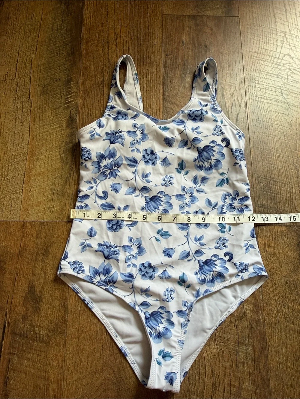 Girls' Blue Floral One-Piece Swimsuit - Kids Swim